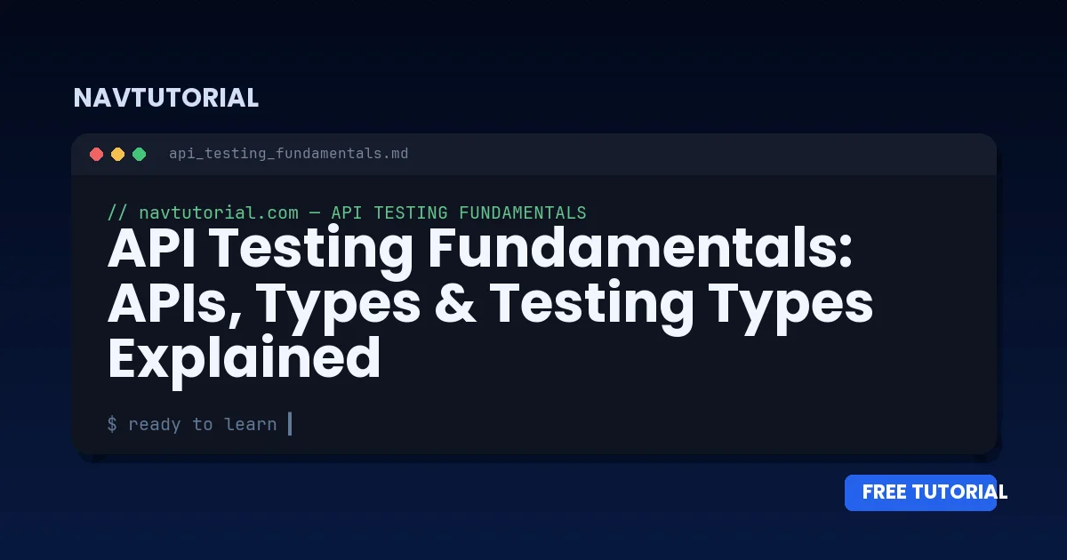 API Testing Fundamentals: APIs, Types & Testing Types Explained