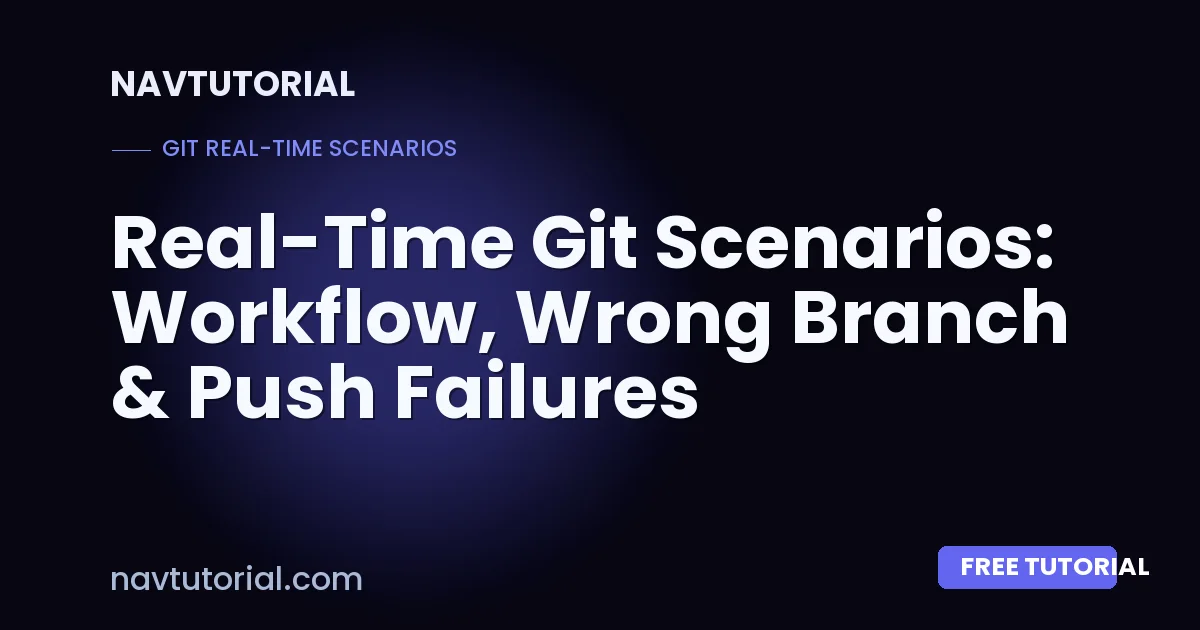 Real-Time Git Scenarios: Workflow, Wrong Branch & Push Failures