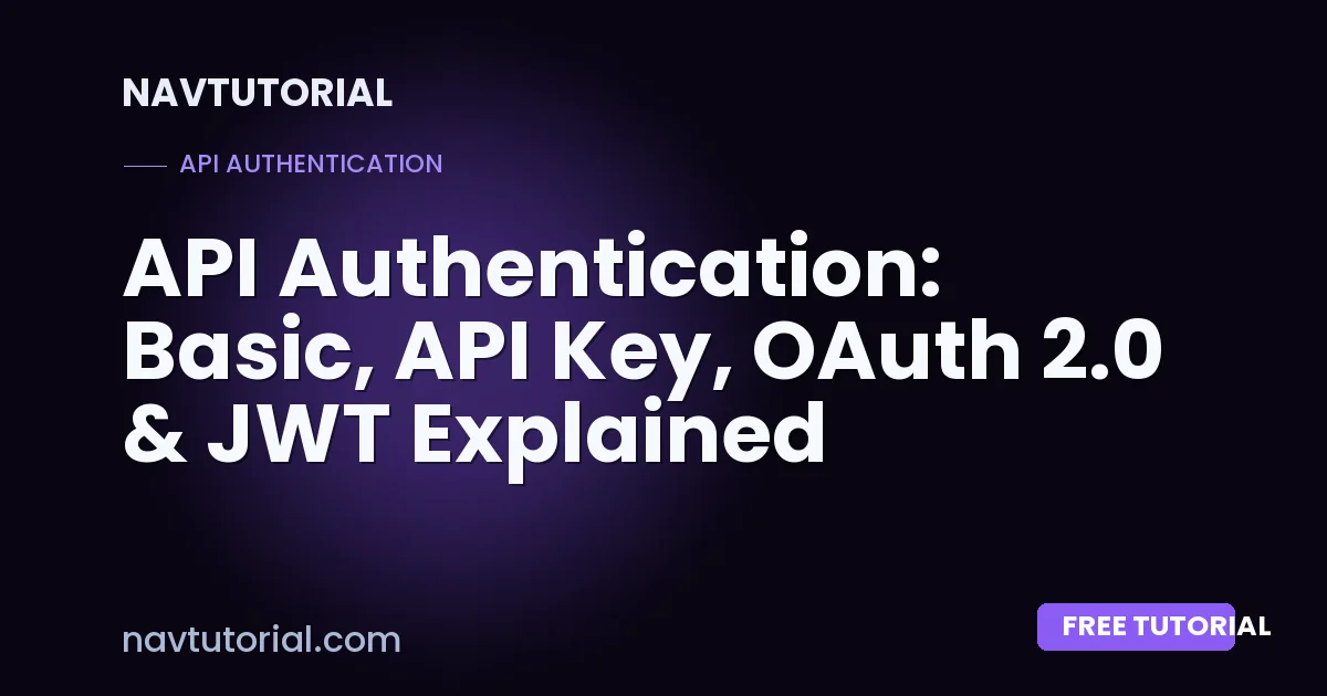 API Authentication: Basic, API Key, OAuth 2.0 & JWT Explained