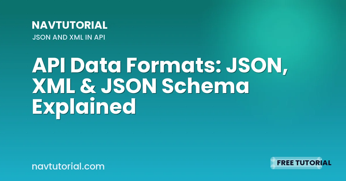 API Data Formats: JSON, XML & JSON Schema Explained
