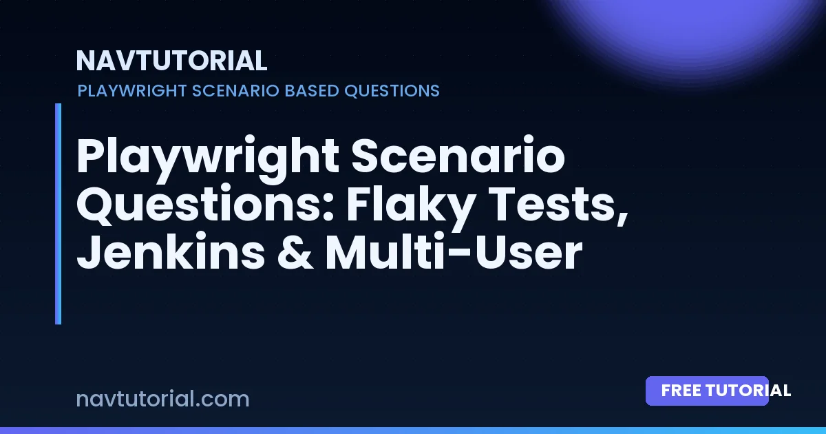 Playwright Scenario Questions: Flaky Tests, Jenkins & Multi-User