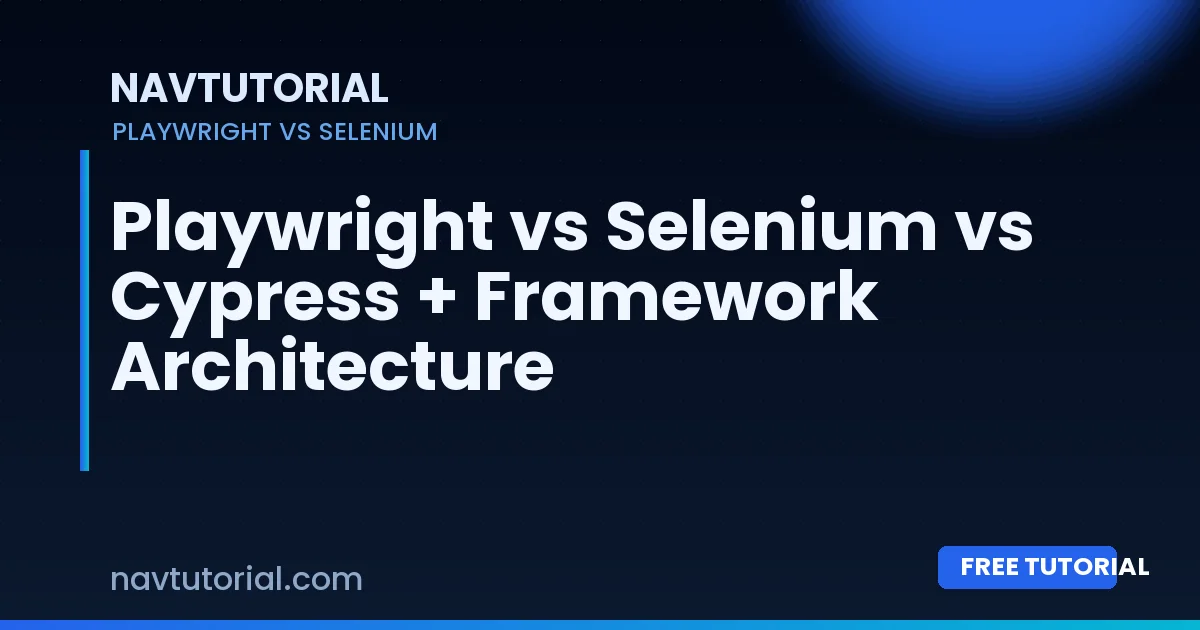 Playwright vs Selenium vs Cypress + Framework Architecture