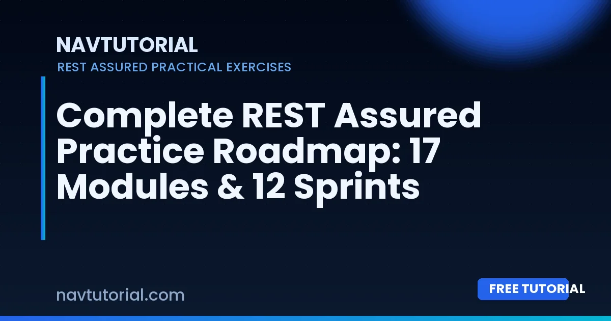 Complete REST Assured Practice Roadmap: 17 Modules & 12 Sprints