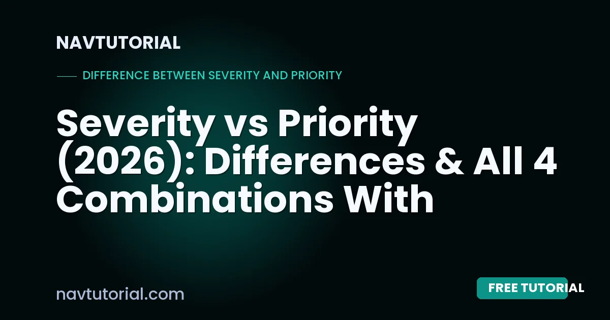 Severity vs Priority (2026): Differences & All 4 Combinations With Examples