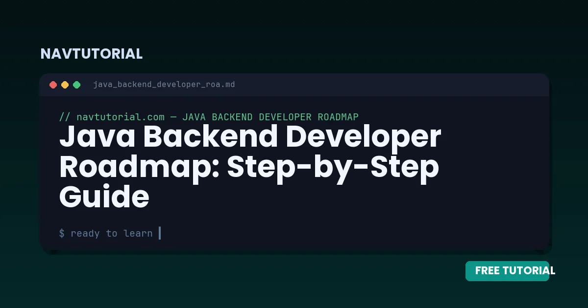 Java Backend Developer Roadmap: Step-by-Step Guide