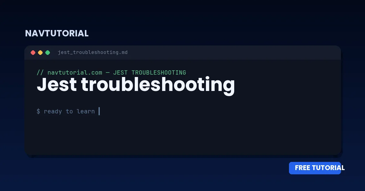 Jest troubleshooting