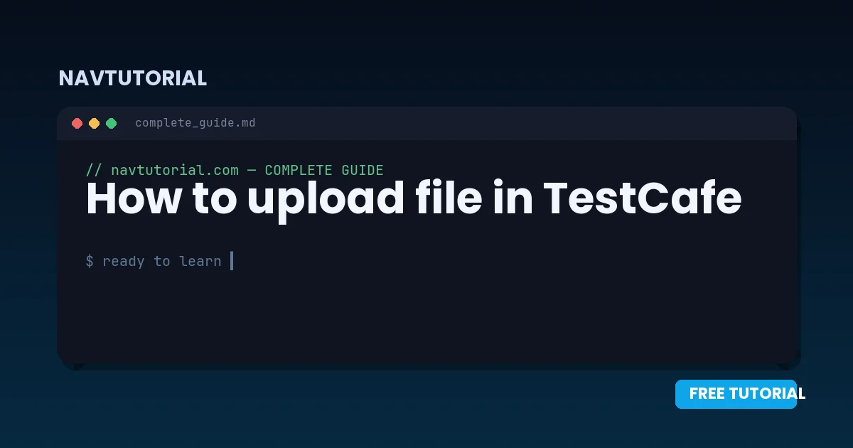 How to upload file in TestCafe