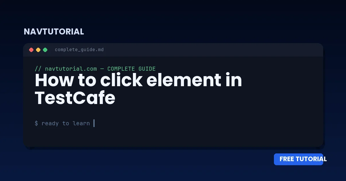 How to click element in TestCafe