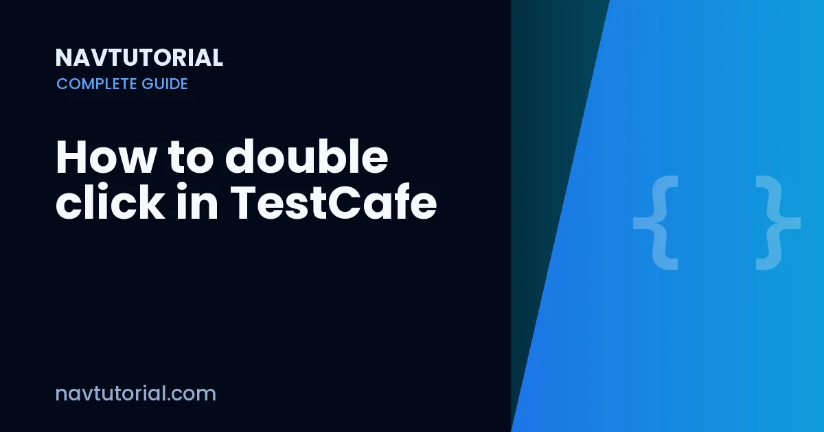 How to double click in TestCafe