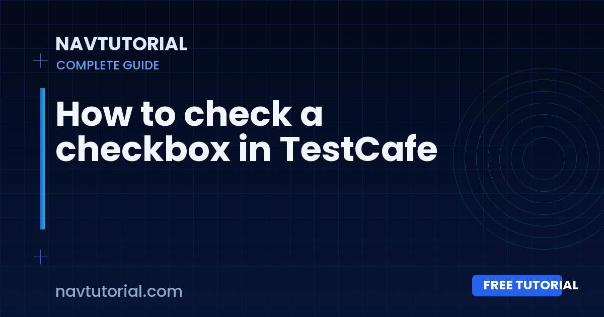 How to check a checkbox in TestCafe