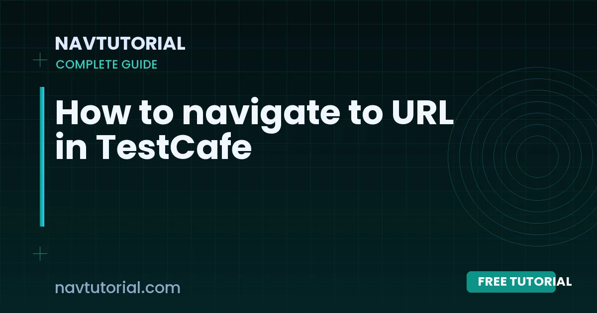 How to navigate to URL in TestCafe