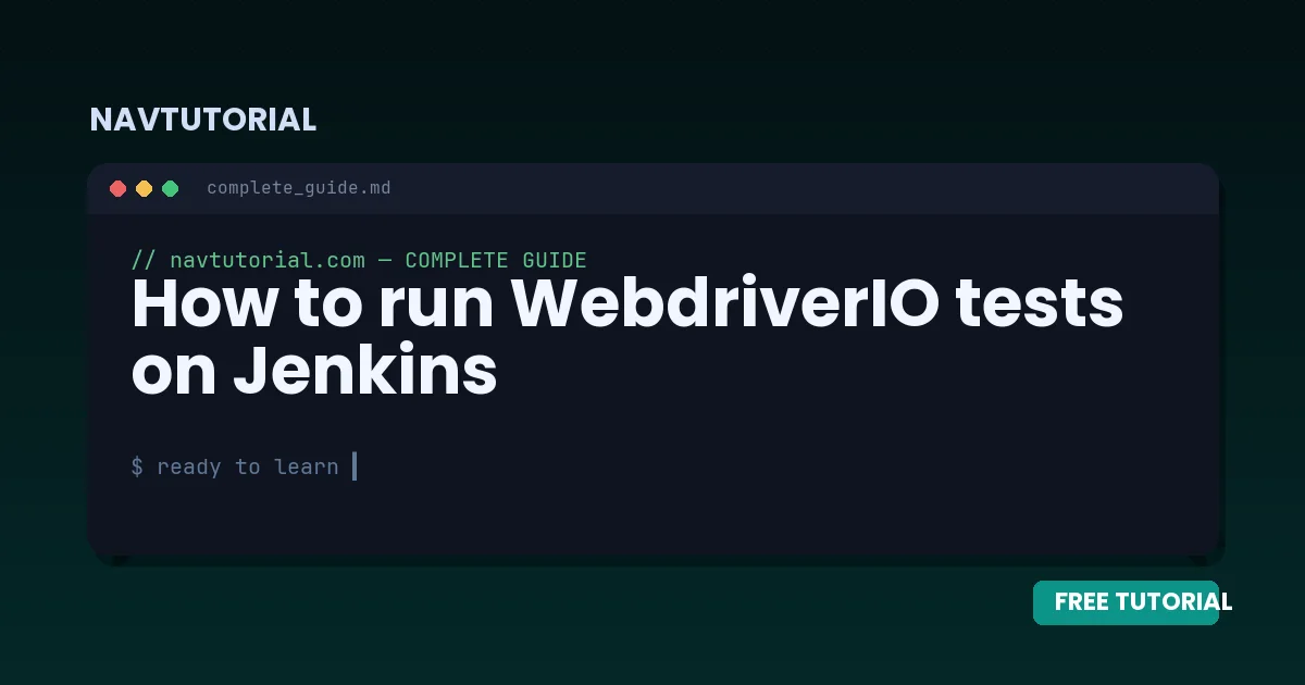 How to run WebdriverIO tests on Jenkins