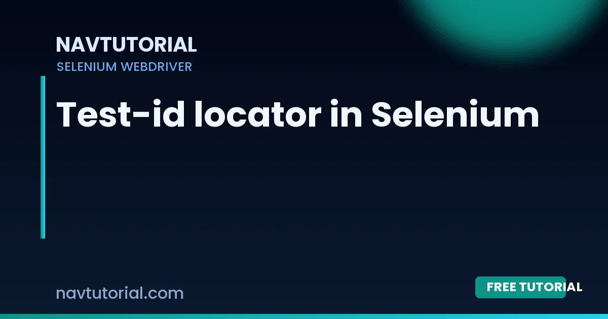 Test-id locator in Selenium