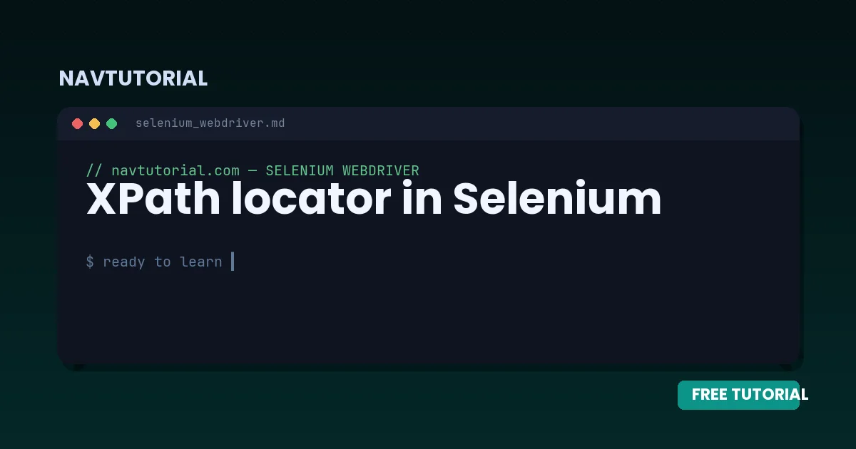 XPath locator in Selenium