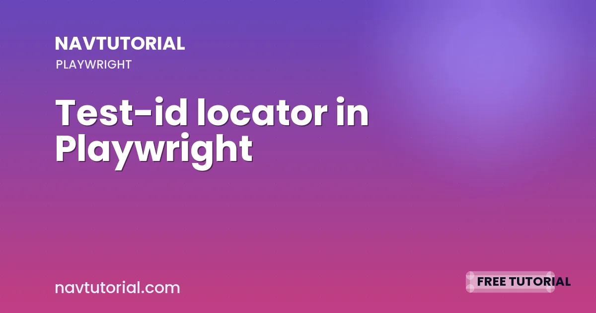 Test-id locator in Playwright