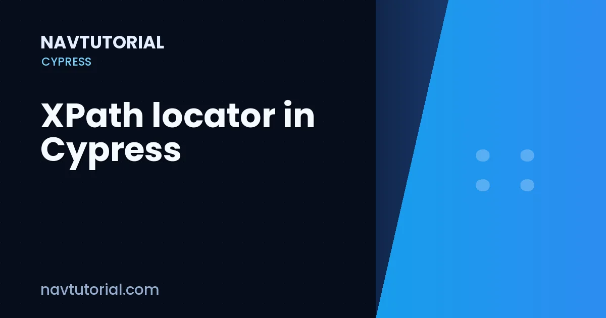 XPath locator in Cypress