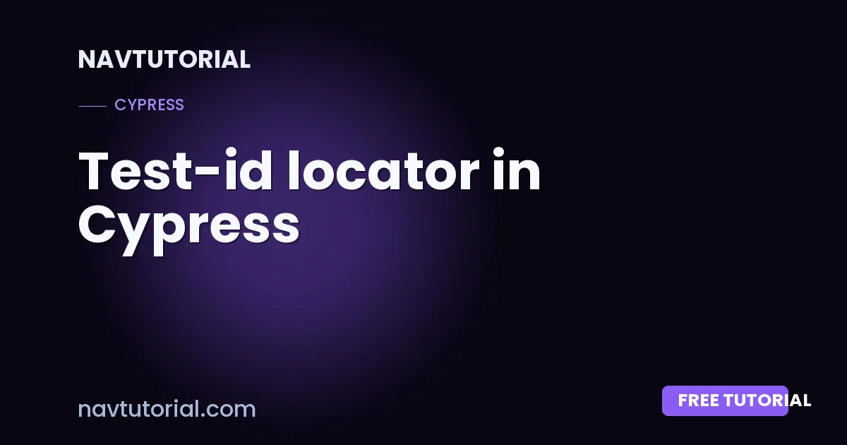 Test-id locator in Cypress