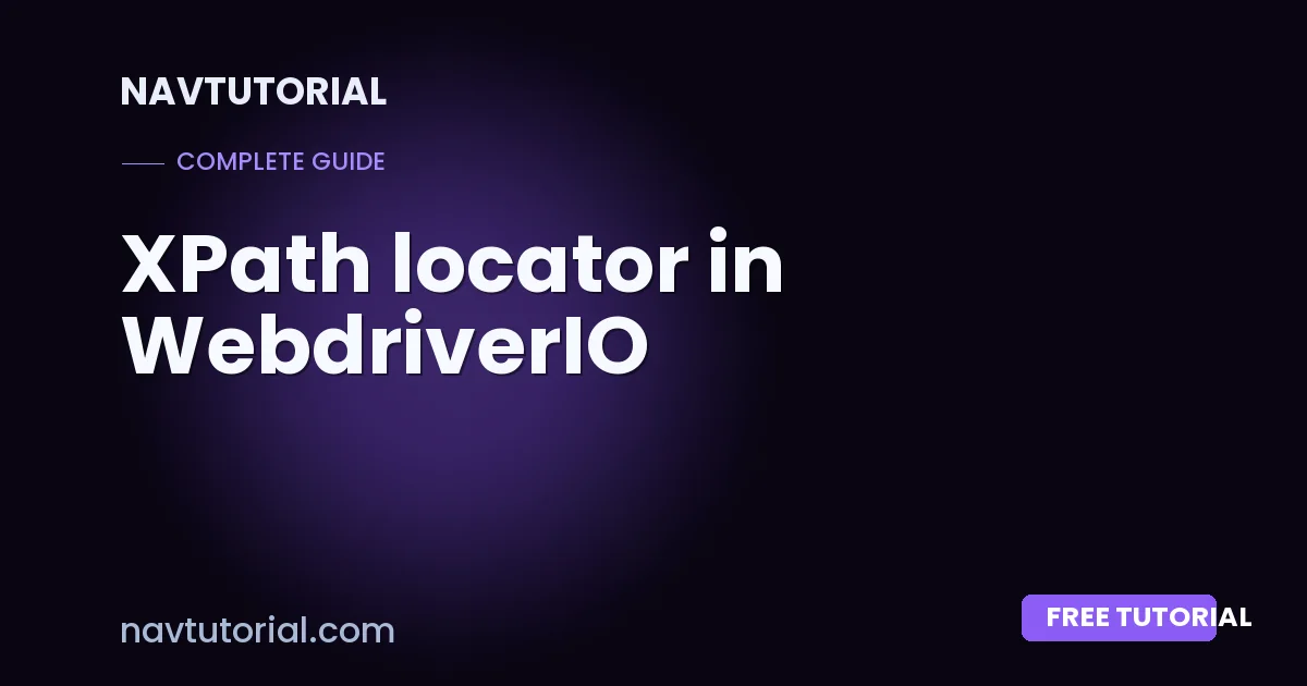 XPath locator in WebdriverIO