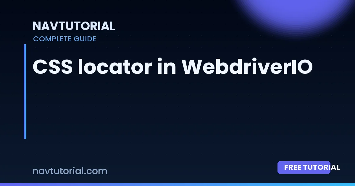 CSS locator in WebdriverIO