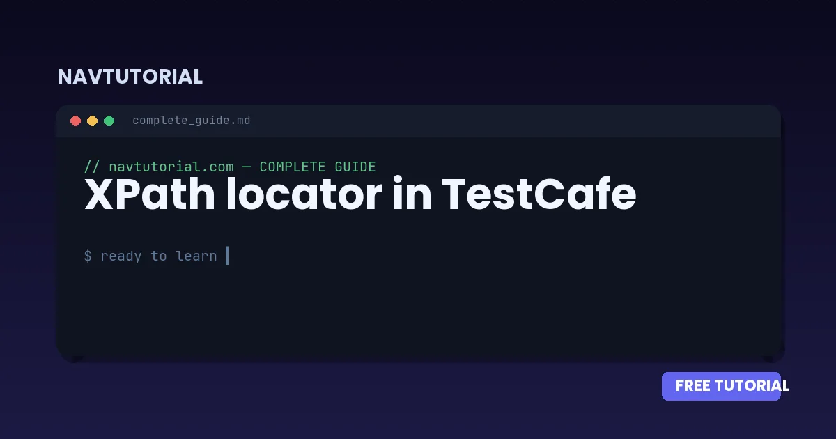 XPath locator in TestCafe