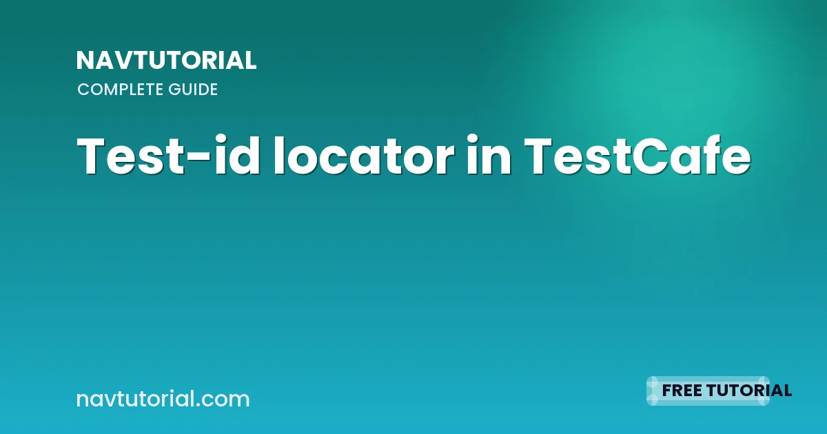 Test-id locator in TestCafe