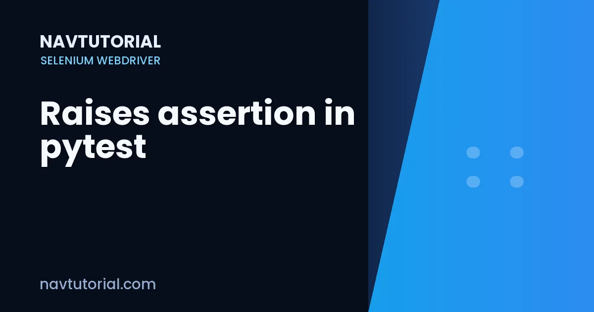 Raises assertion in pytest