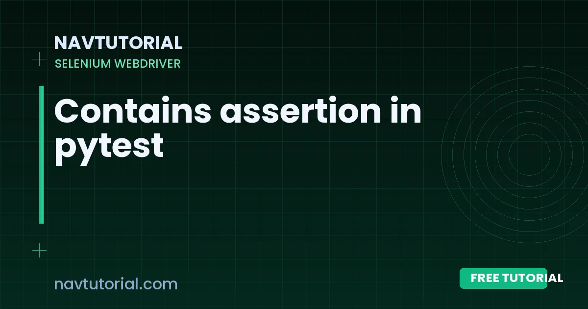 Contains assertion in pytest