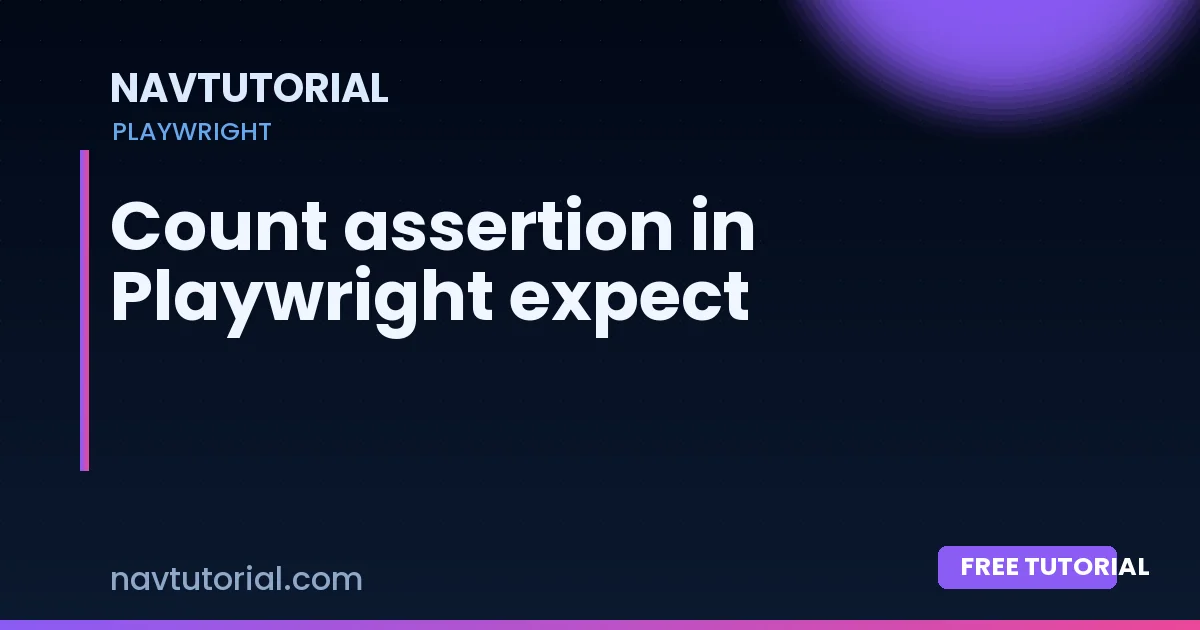 Count assertion in Playwright expect