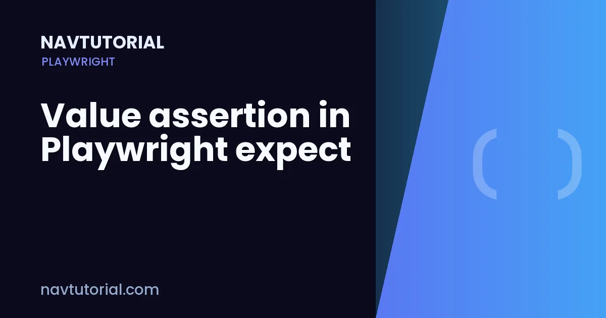 Value assertion in Playwright expect