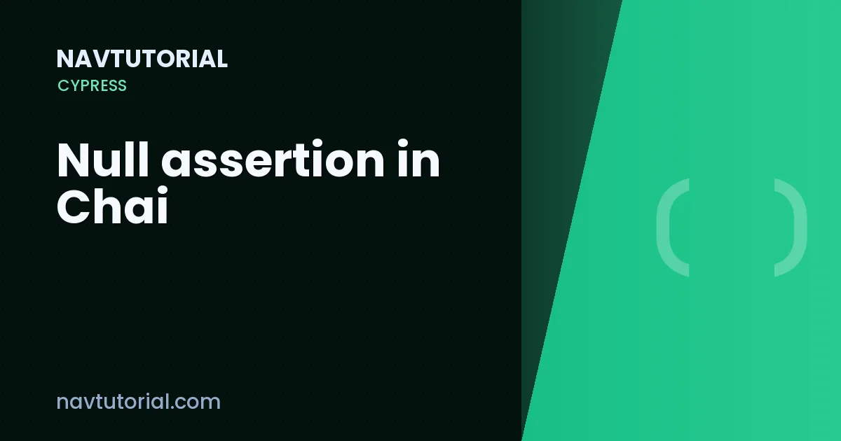 Null assertion in Chai