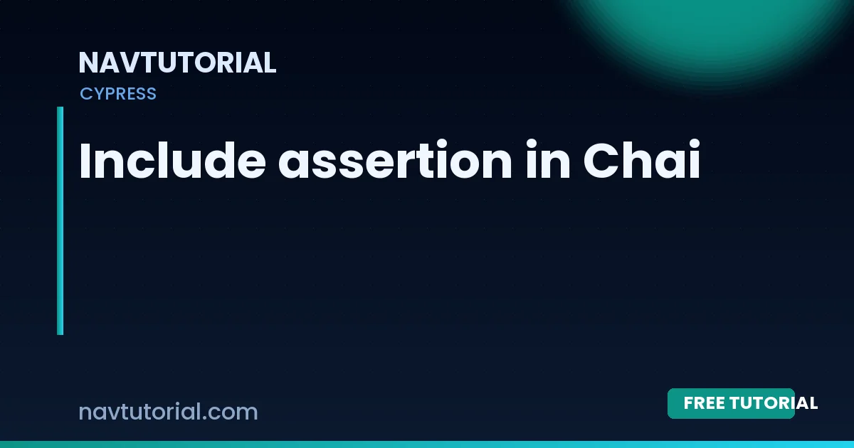 Include assertion in Chai