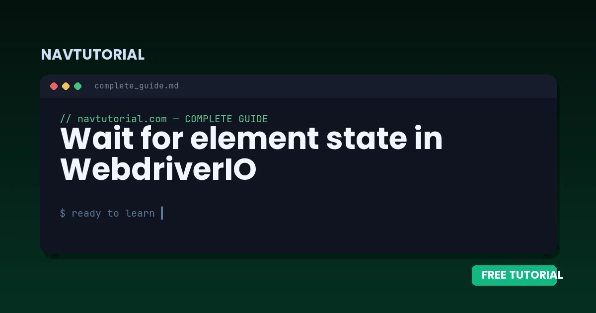 Wait for element state in WebdriverIO