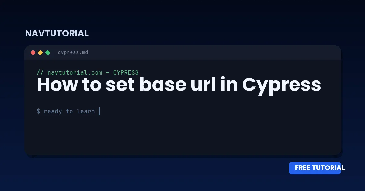 How to set base url in Cypress