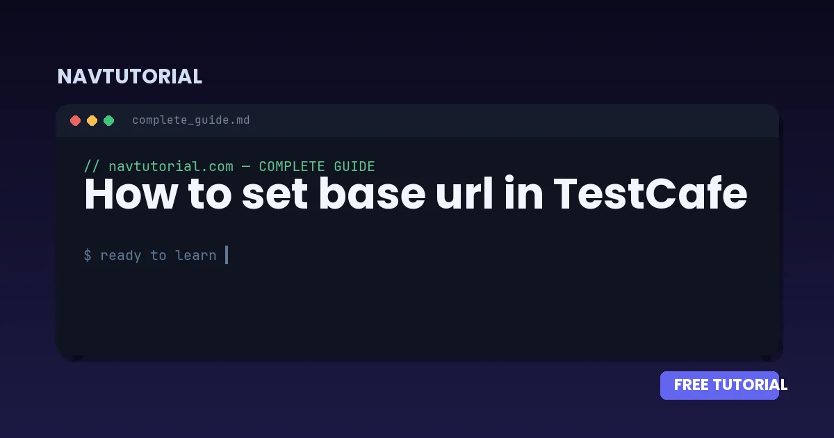How to set base url in TestCafe