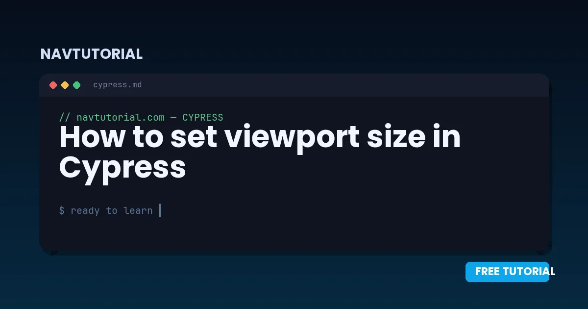How to set viewport size in Cypress