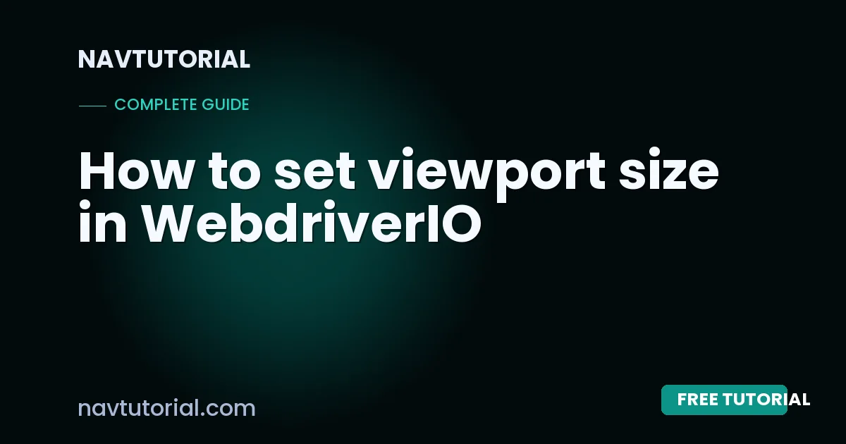 How to set viewport size in WebdriverIO