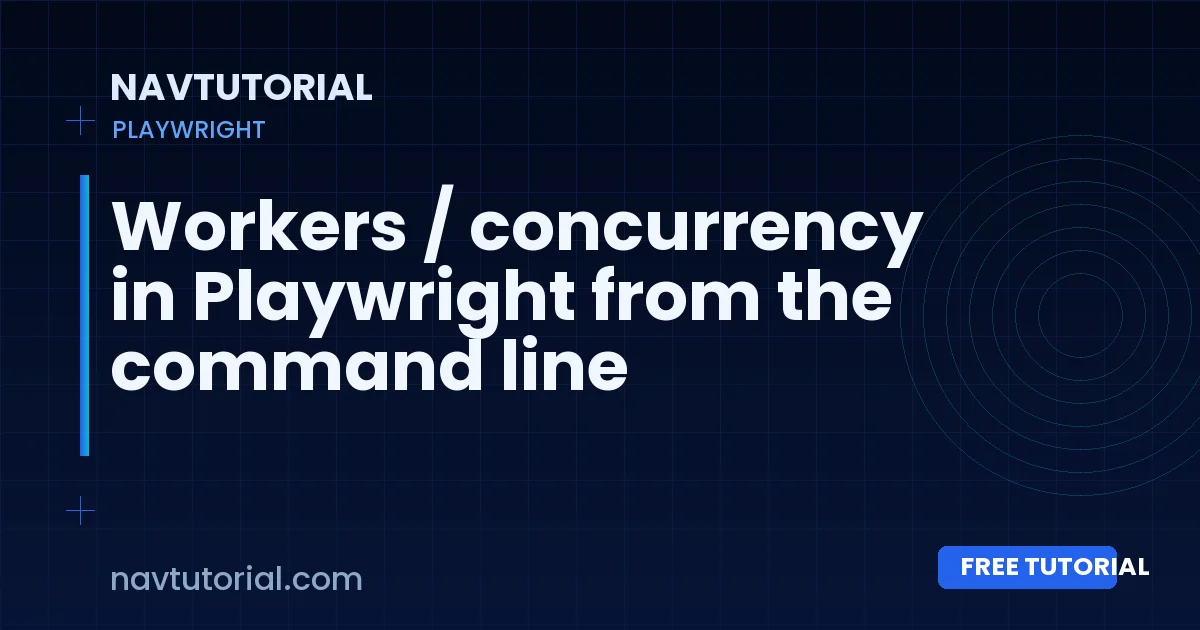 Workers / concurrency in Playwright from the command line