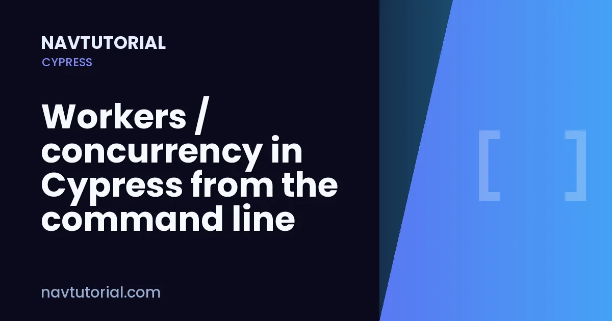 Workers / concurrency in Cypress from the command line