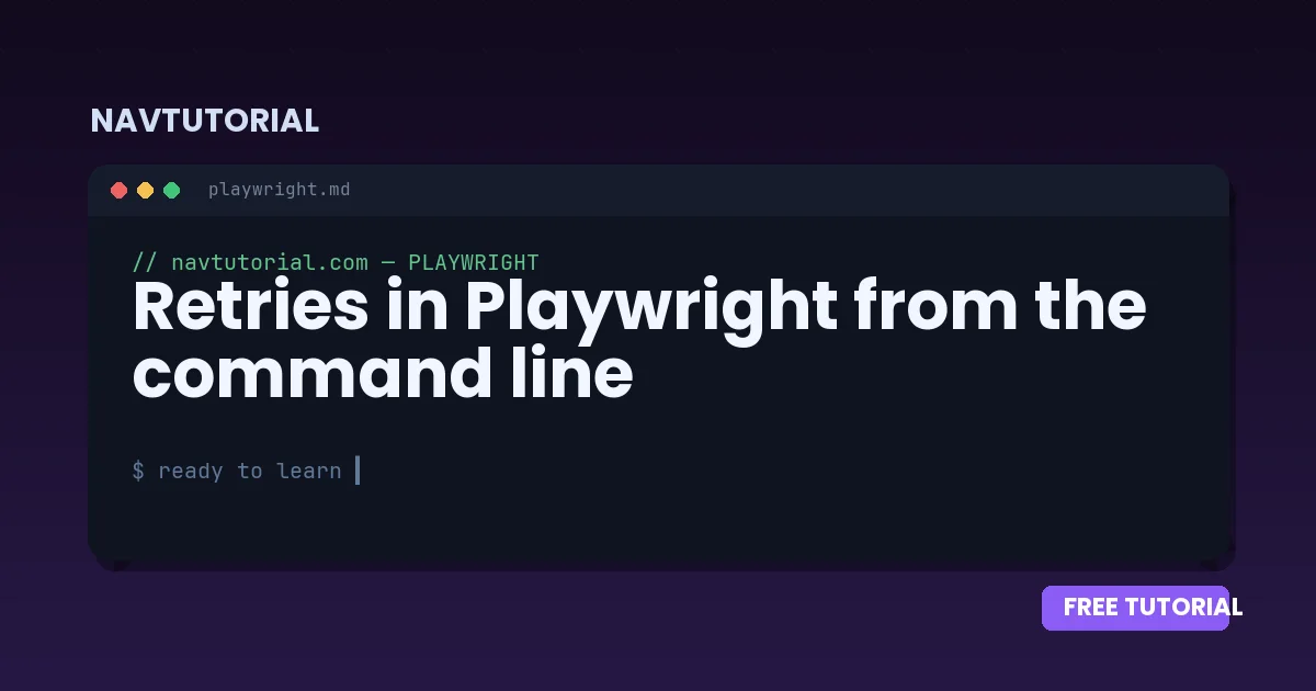 Retries in Playwright from the command line