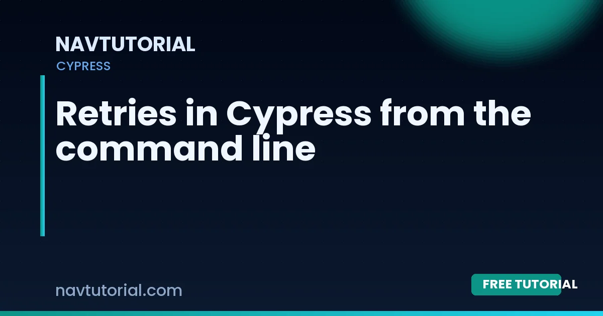 Retries in Cypress from the command line
