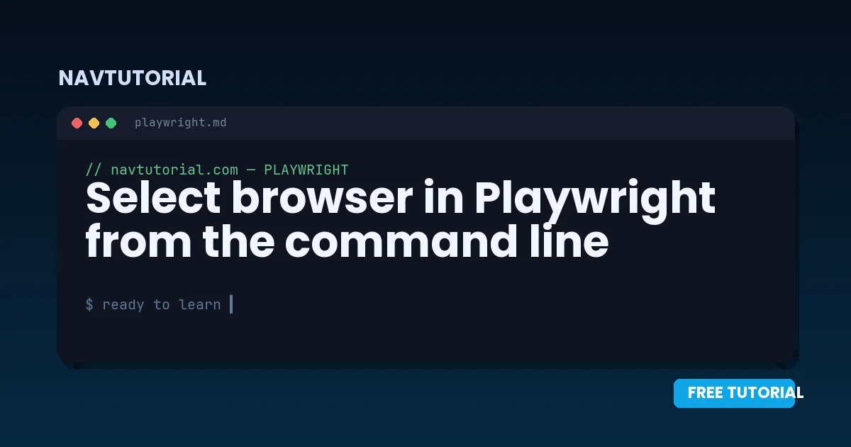Select browser in Playwright from the command line