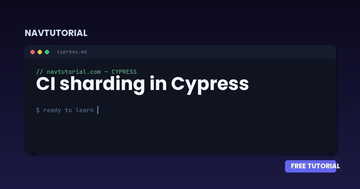 CI sharding in Cypress