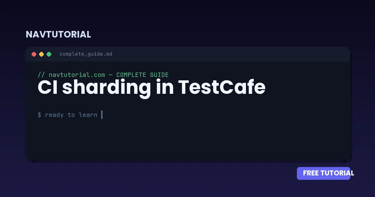 CI sharding in TestCafe