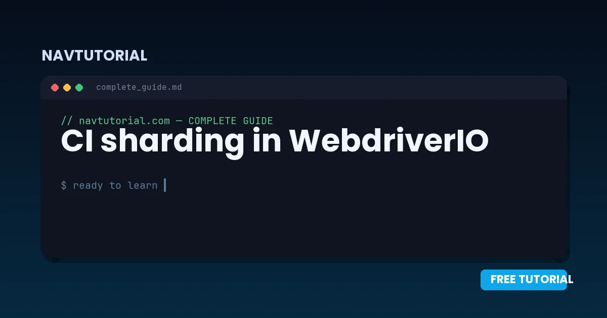 CI sharding in WebdriverIO
