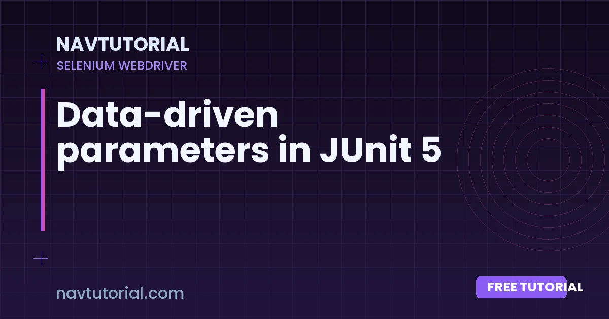 Data-driven parameters in JUnit 5