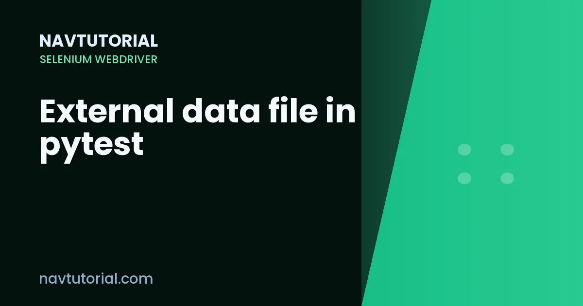External data file in pytest
