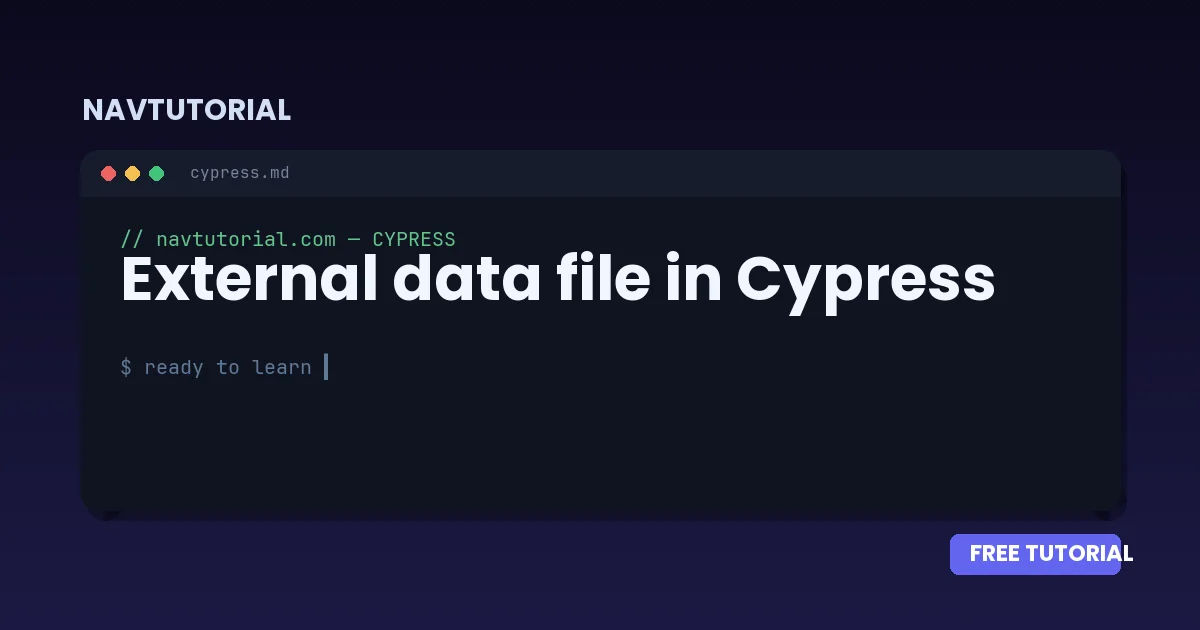 External data file in Cypress