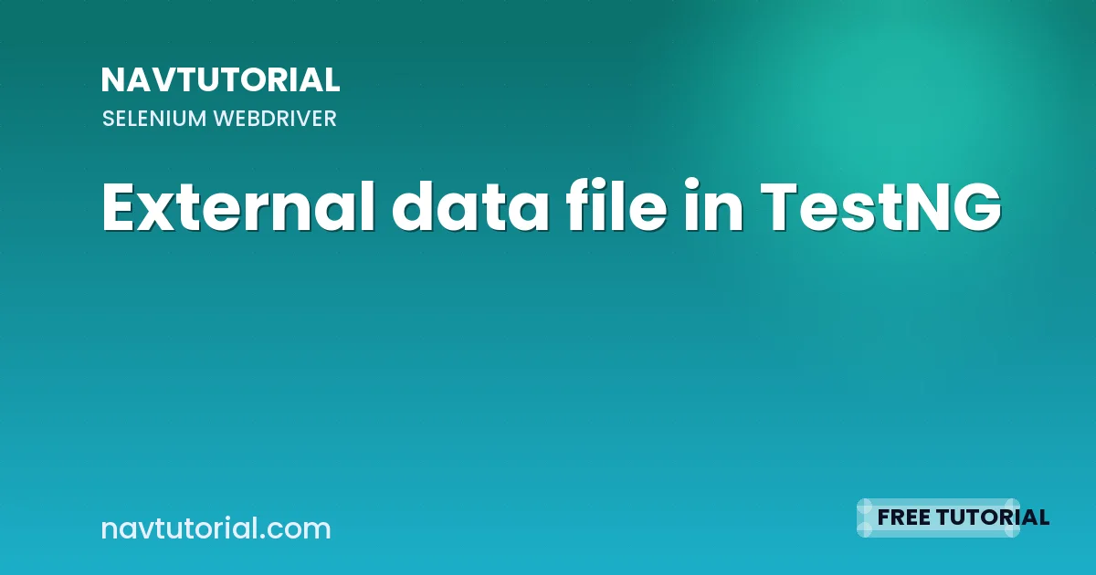 External data file in TestNG