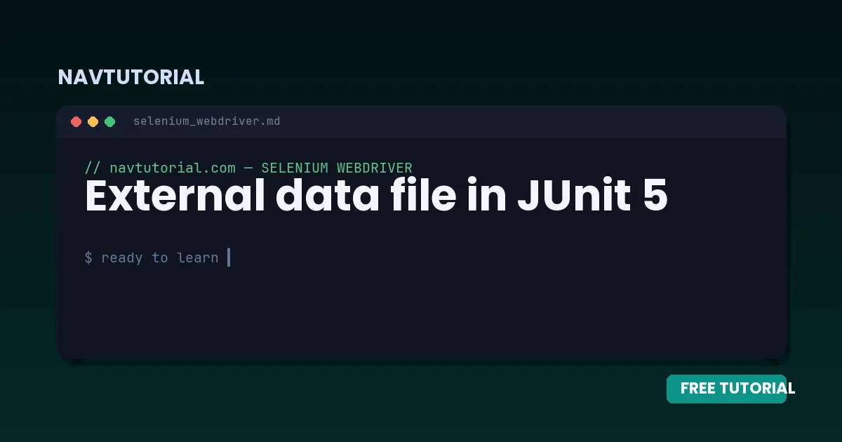 External data file in JUnit 5