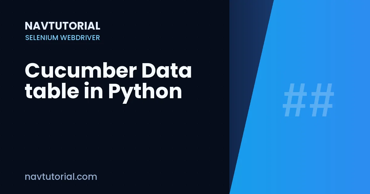 Cucumber Data table in Python
